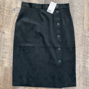 Black h&m suede midi skirt. Brand new with tags
